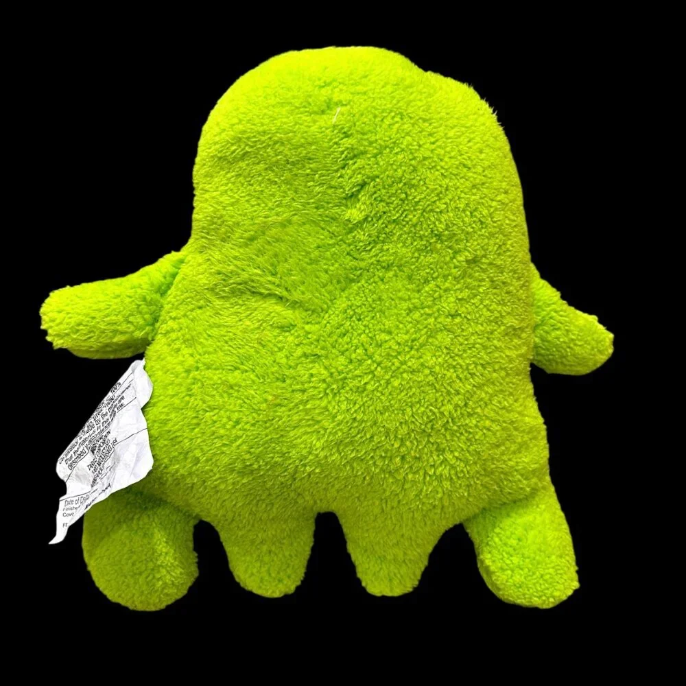 Target Hyde Eek Ghost Halloween Pillow Neon Green Faux Shearling Plush Stuffed